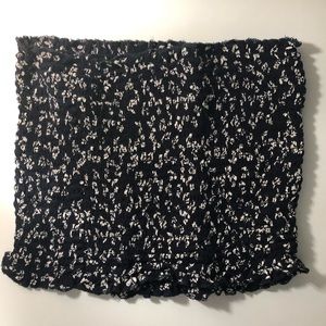 Flower Blue Tube Top Brandy Melville